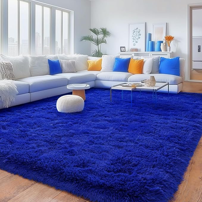 Rugs for Living Room 9x12, Soft Shaggy Modern Shag Area Rug for Bedroom by Quntue
