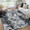 Washable Area Rugs Square 7ft Non-Slip Modern Abstract Soft by RELEANY