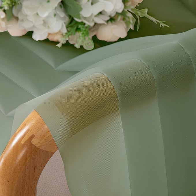 OWENIE Short Sheer Curtains 30 Inches 2 Panels Set, Kitchen Tiers Light - Image 7