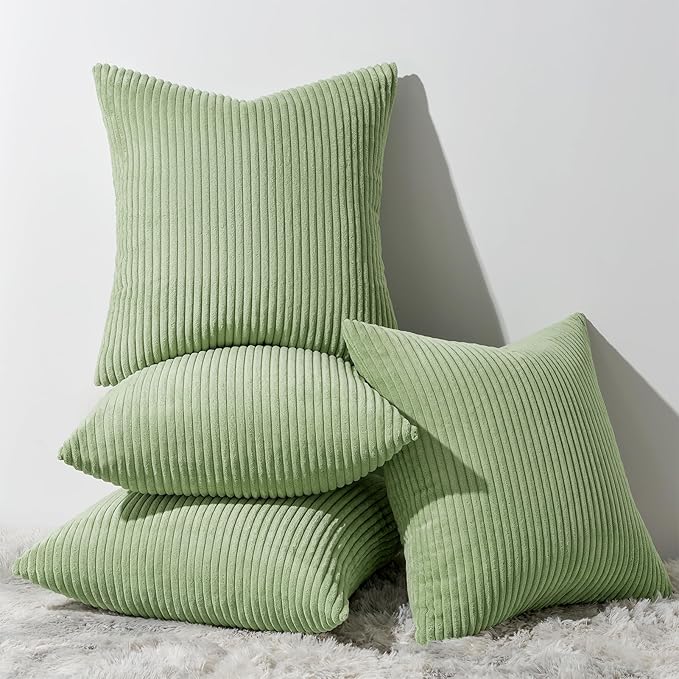 Topfinel Decorative Sage Green Throw Pillow Covers Cushion Cases, Pillow by Topfinel
