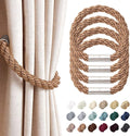 NICEEC 4 Pack Strong Magnetic Curtain Tiebacks Modern Simple Style Drape Tie by NICEEC