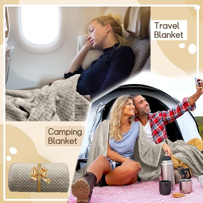 4 Pack Fleece Throw Blankets 50x60 Inches - Image 6