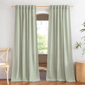 NICETOWN Sage Green Curtains for Living Room, Rod Pocket & Back Tab Natural by NICETOWN