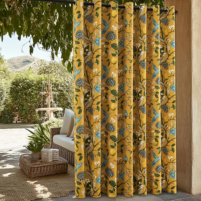 Topfinel Sliding Door Patio Floral Curtains & Drapes - Image 4