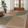 Lahome Modern Rainbow Easy Jute Rug, Washable 5x7 Area Rugs by Lahome