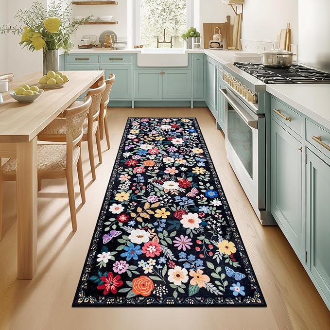 Runner Rug for Entryway: 2x6 Kitchen Rugs Non Slip Washable Ultra-Thin Soft by PLHXFRSoftAreaRugs