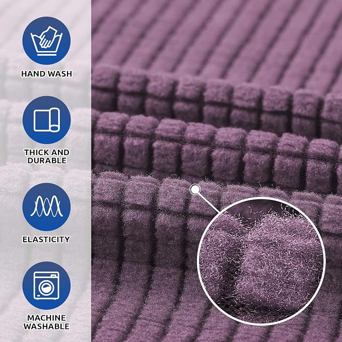 KEKUOU Stretch Single Sofa Slipcover 1 Piece Couch Sofa Cover Furniture - Image 3