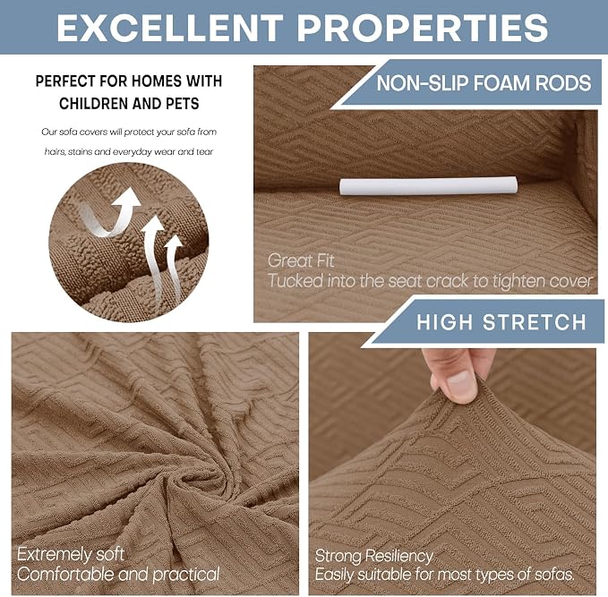 ZNSAYOTX 1 Piece Jacquard Couch Covers - Image 4