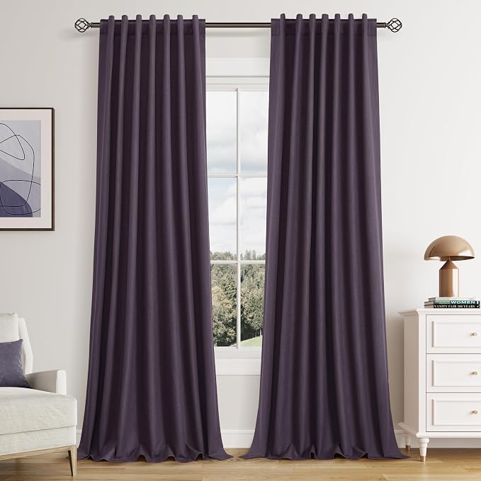 Guken 100% Blackout Curtains 96 Inch Length 2 Panels Set by Guken