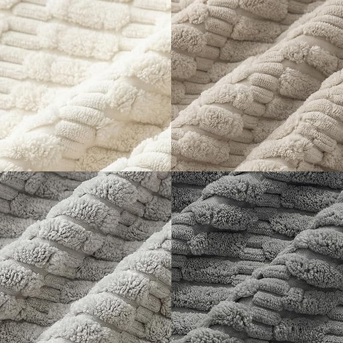 Fancy Homi Set of 4 Grey and White Decorative Throw Pillow Covers 12x12 Inch - Image 5