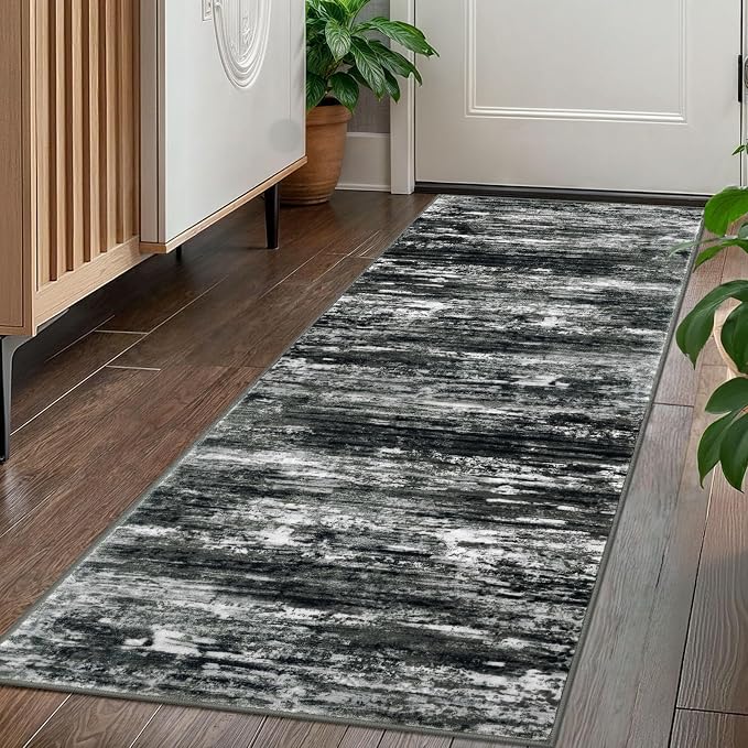 KOZYFLY Kitchen Runner Rug for Hallway Non-Slip Modern Abstract Runner Rug 2x5 by KOZYFLY