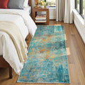 Washable Area Rugs 2'x6' Non-Slip Modern Abstract Soft by RELEANY