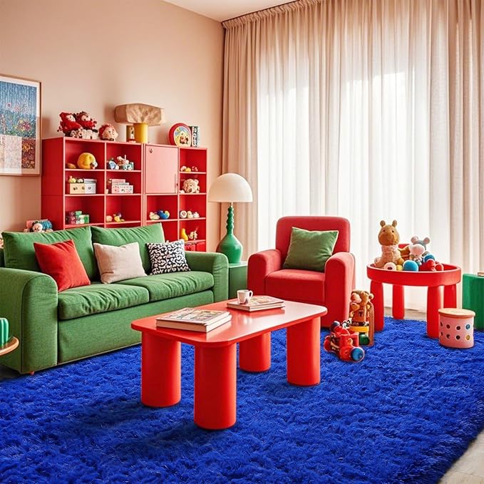 Pionblank 8x10 Rug for Living Room, Fuzzy Plush Large Area Rug, Fluffy Modern - Image 4
