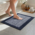 Bathroom Rugs 24x17 Non Slip Washable, Dark Blue Bath Mat by Unknown