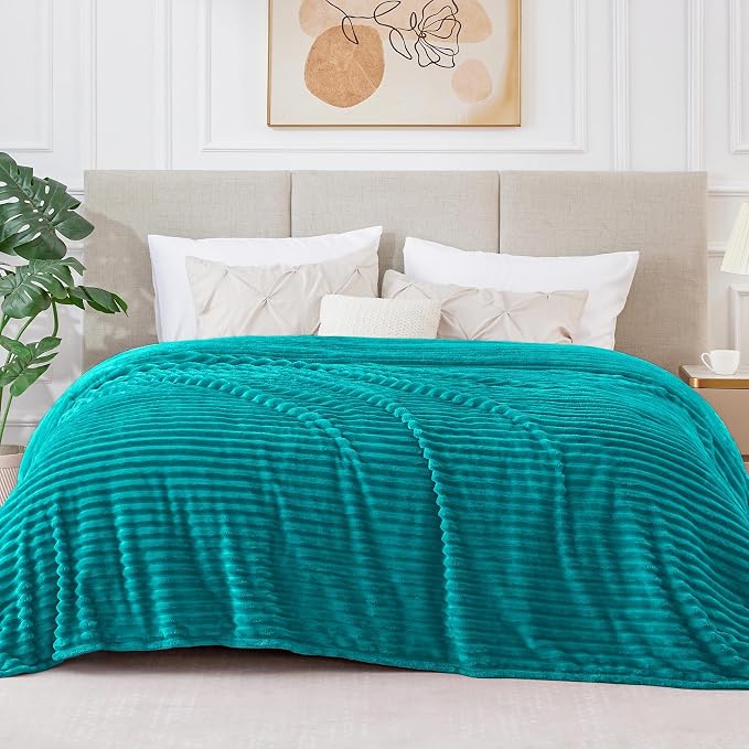 BEDELITE Fleece Blanket King Size – 3D Ribbed Jacquard Soft and Warm Decorative - Image 2