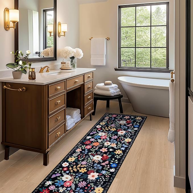 Runner Rug for Entryway: 2x6 Kitchen Rugs Non Slip Washable Ultra-Thin Soft - Image 5