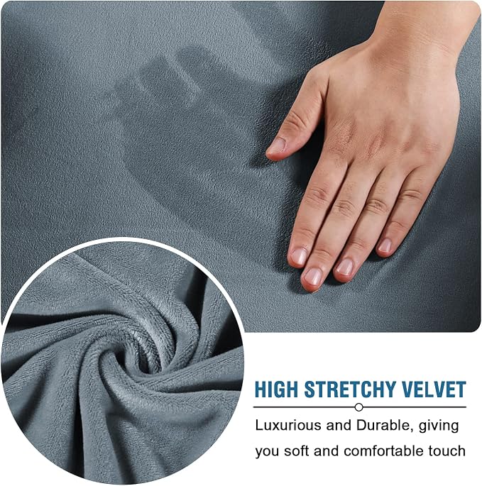 H.VERSAILTEX Rich Velvet Stretch 2 Piece Cover Chair Slipcover Sofa Cover - Image 5