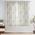 jinchan Linen Blend Curtain Floral Curtains by JINCHAN