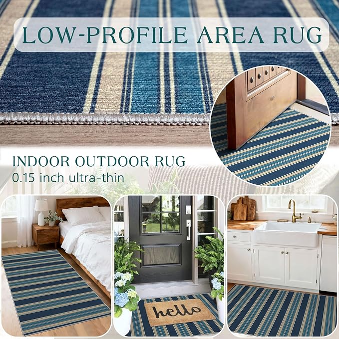 Striped Outdoor Rug - Image 7