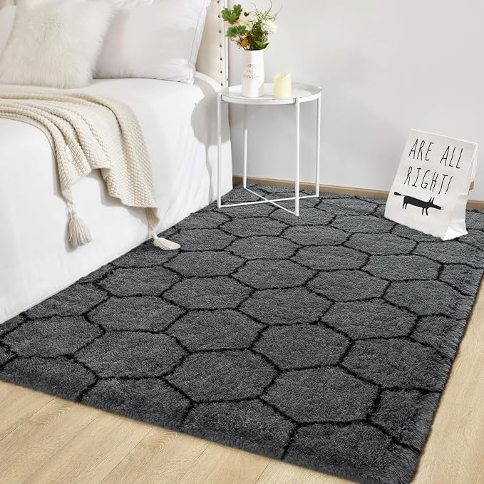 TWINNIS Super Soft Shaggy Rugs Fluffy Carpets, 5x8 Feet, Indoor Modern Plush - Image 7