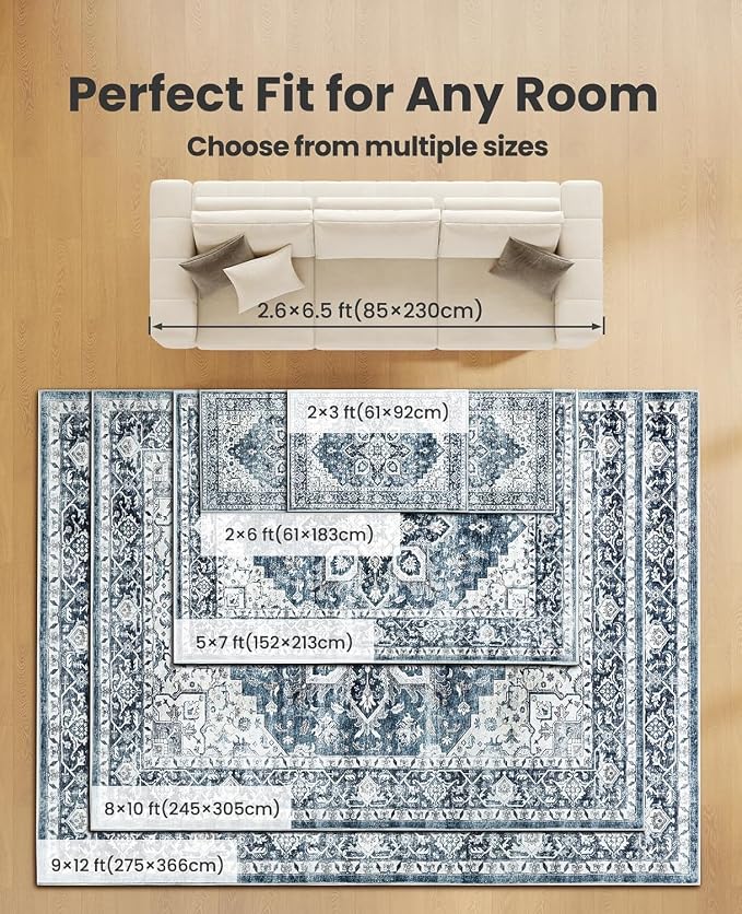 AMADA HOMEFURNISHING 6x9 Area Rugs, Vintage Rugs - Image 2