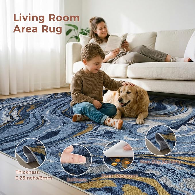 DMOYEST 5x7 Area Rug for Living Room - Image 2