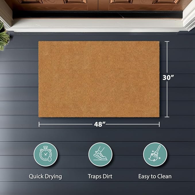 Barnyard Designs Natural Coco Coir Heavy Duty Backing Doormat - Image 8