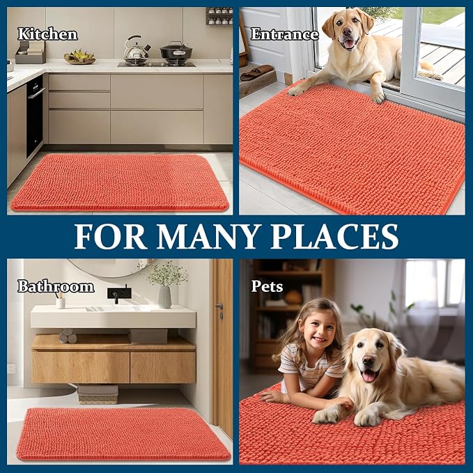 OLANLY Dog Door Mat for Muddy Paws 54x32, Absorbs Moisture and Dirt, Absorbent - Image 8