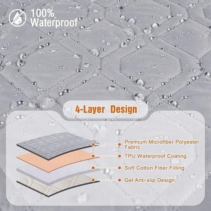 VANSOFY Waterproof Recliner Couch Covers, Sofa Covers 1-Piece Washable - Image 5