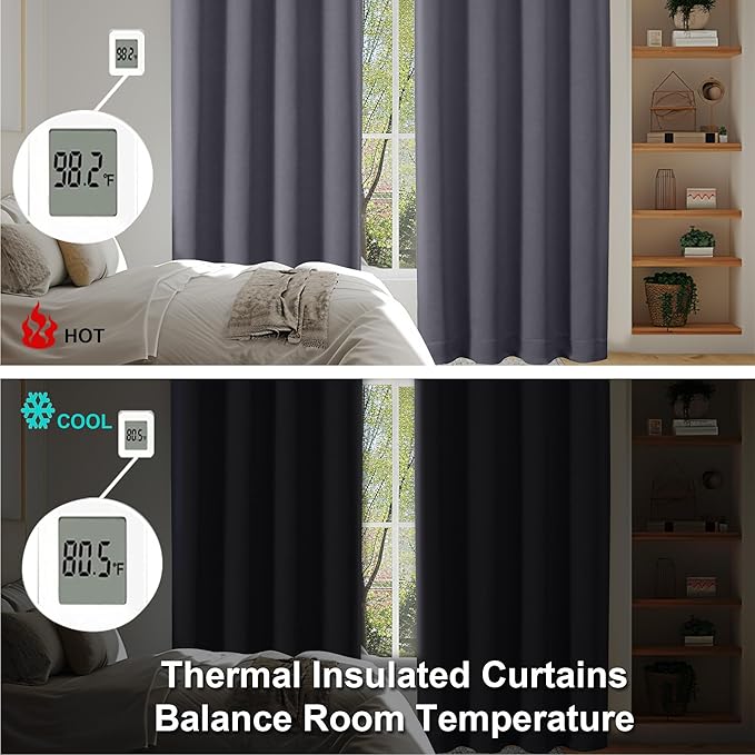 Simplebrand Ava Grey Blackout Curtains - Image 6