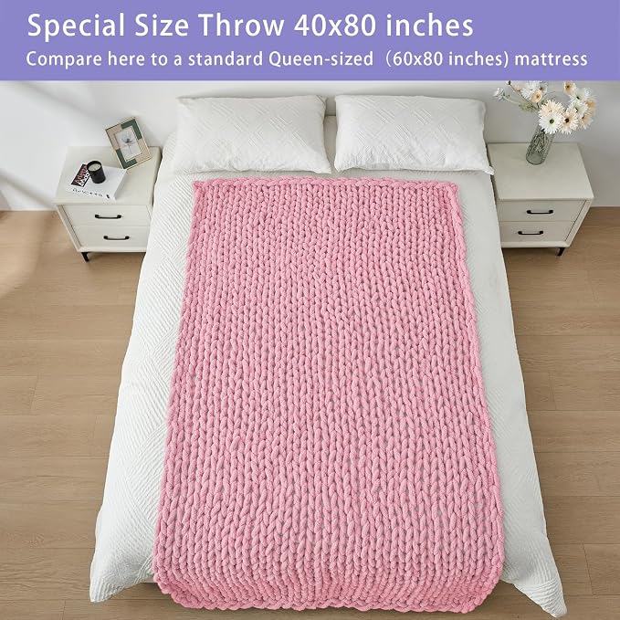 Bigacogo Chunky Knit Throw Blanket - Image 6