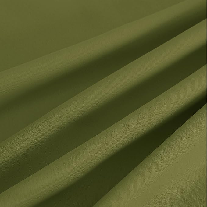 NICETOWN Room Darkening Draperies Curtains Panels, 2 Panels Olive Green W52 x - Image 9