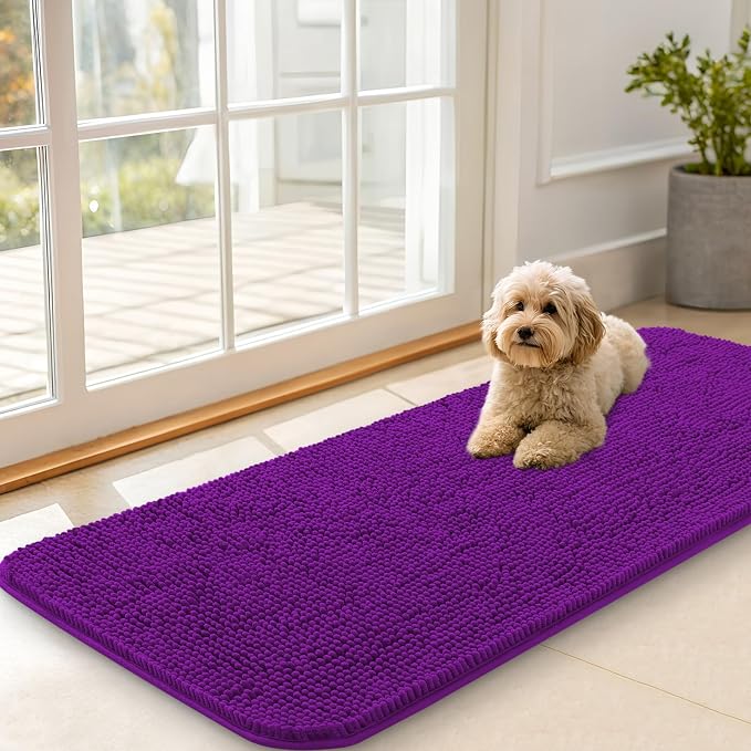 OLANLY Dog Door Mat for Muddy Paws 47x20, Absorbs Moisture and Dirt, Absorbent by OLANLY
