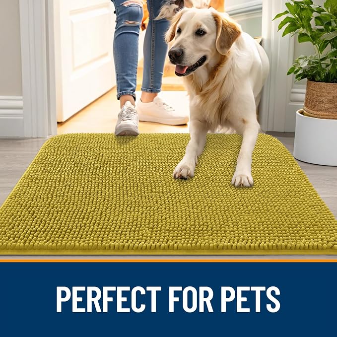 OLANLY Dog Door Mat for Muddy Paws 24x16, Absorbs Moisture and Dirt, Absorbent - Image 6