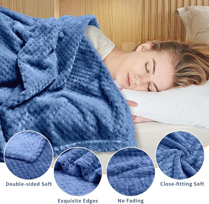 4 Pack Fleece Throw Blankets 50x60 Inches – 270 GSM Ultra Soft Flannel - Image 4