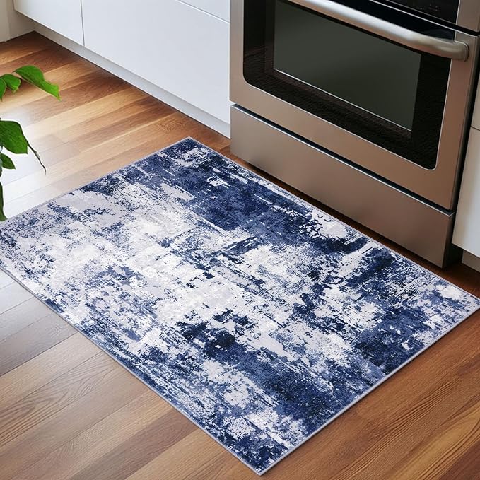 KOZYFLY Small Area Rug 2x3 Rug Entryway Rugs Indoor Non-Slip Modern Abstract - Image 2
