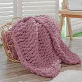 Bigacogo Chunky Knit Throw Blanket by Bigacogo