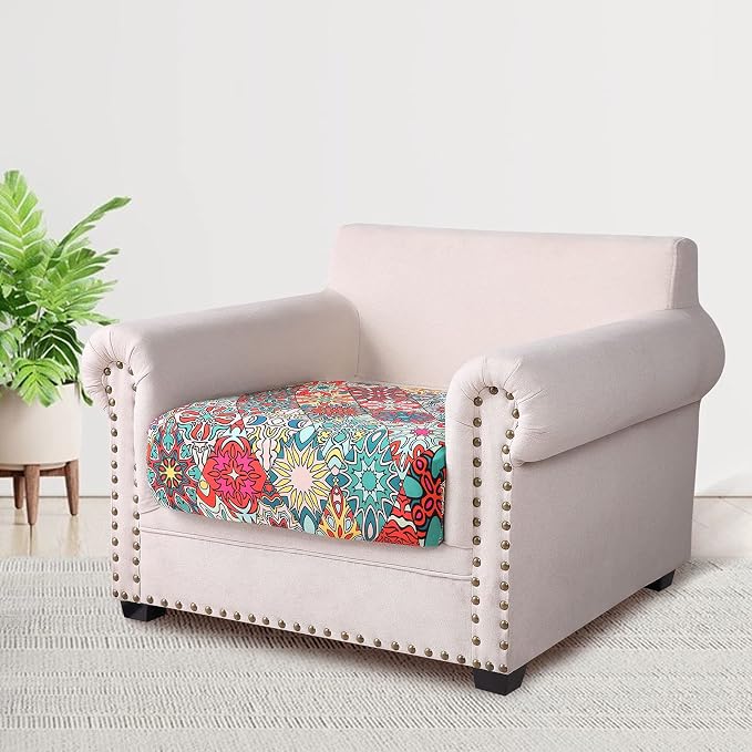 hyha Printed Couch Cushion Covers, Floral Sofa Covers Washable - Image 2