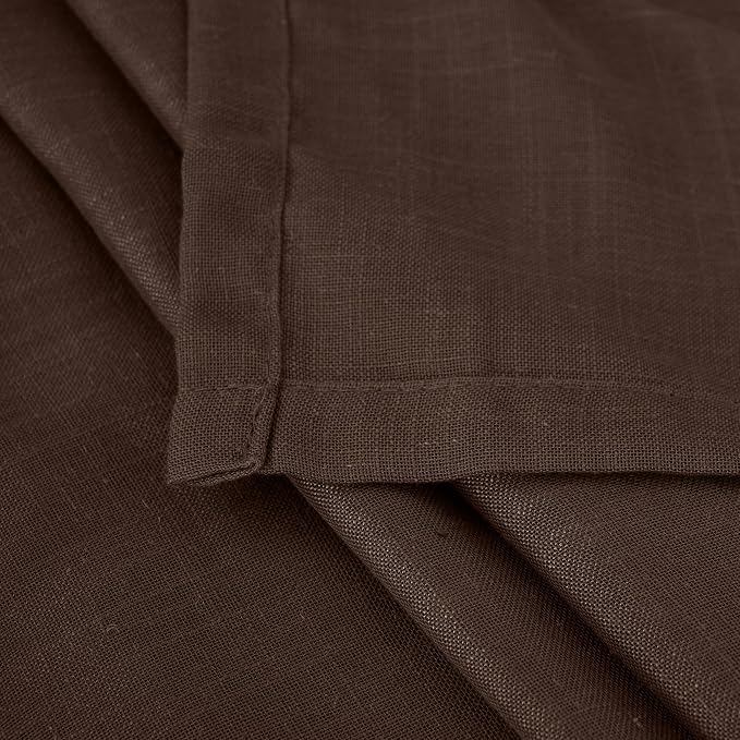 BGment Brown Linen Curtains 72 Inches Long - Image 8