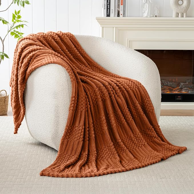 50x70 Inch Rust Throw Blanket - Image 7