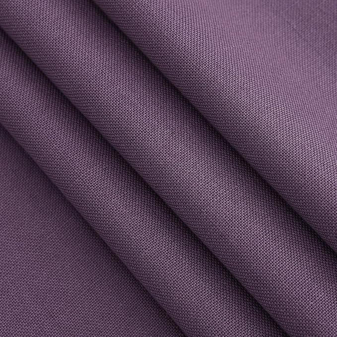 Plum Linen Curtains for Living Room 63 Inches Long 2 Panel Set Light Filtering - Image 7
