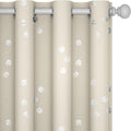 Deconovo Designer Series Silver Cubic Print Room Darkening Curtains by Deconovo