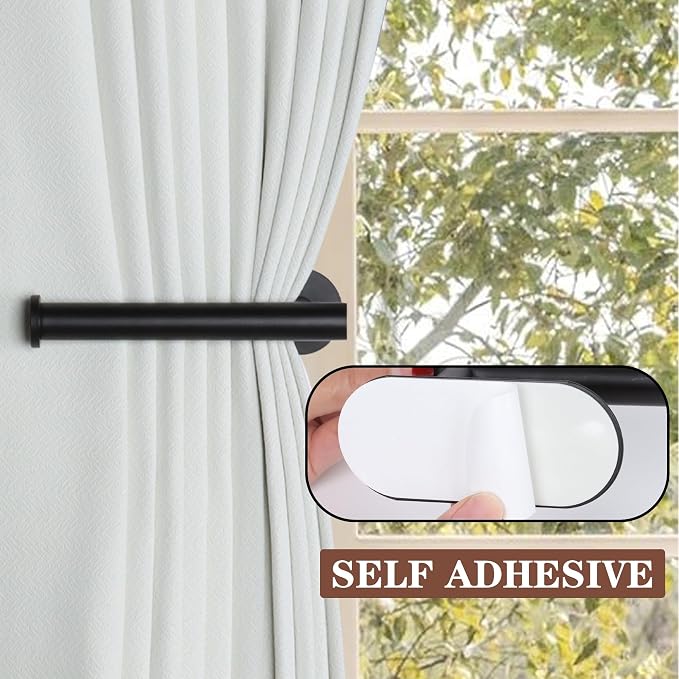 Groleca 6 Pack Adhesive Curtain Holdbacks Curtain Tie Backs Curtain Holdbacks - Image 2