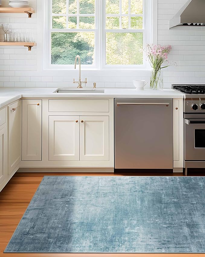 Latte&Fog 3x5 Entryway Rug Indoor, Modern Abstract Washable Area Rug, Boho Non - Image 3