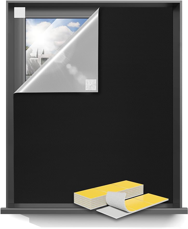 Blackout Curtains for Bedroom Portable 84"x60" Blackout Shades | 100% Black Out by Sumobaby