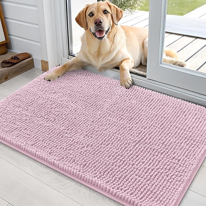 OLANLY Dog Door Mat for Muddy Paws 35x24, Absorbs Moisture and Dirt, Absorbent by OLANLY