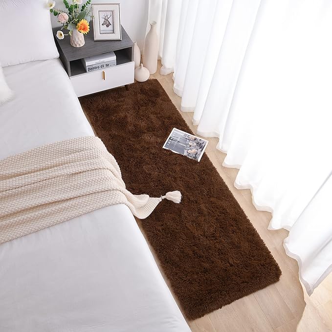 Chicrug Soft Runner Rug for Bedroom Living Room Plush Fluffy Rug 2x6 Feet - Image 4