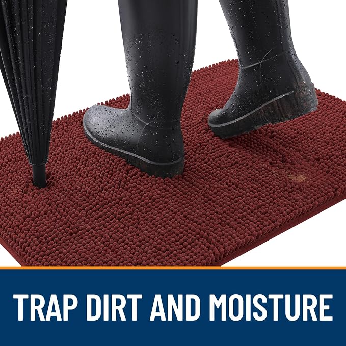 OLANLY Dog Door Mat for Muddy Paws 34x21, Absorbs Moisture and Dirt, Absorbent - Image 2