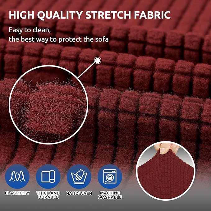 KEKUOU Stretch Sofa Cover Slipcover ，Couch Covers - Image 5