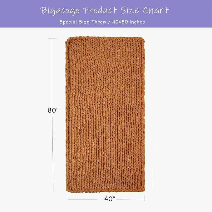 Bigacogo Chunky Knit Throw Blanket - Image 2